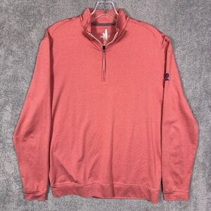 Johnnie-O Jacket Men M Randall Heathered Cardinal Prep-formance 1/4 Zip Pullover